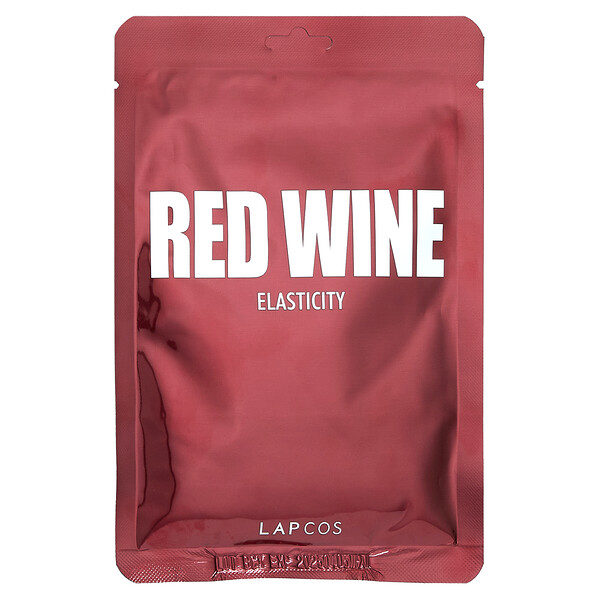 Тканевая маска Red Wine Beauty, эластичность, 1 лист, 1,01 жидкая унция (30 мл) LAPCOS