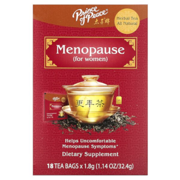 Herbal Tea, Menopause, For Women, 18 Tea Bags, 1.14 oz (32.4 g) Prince of Peace