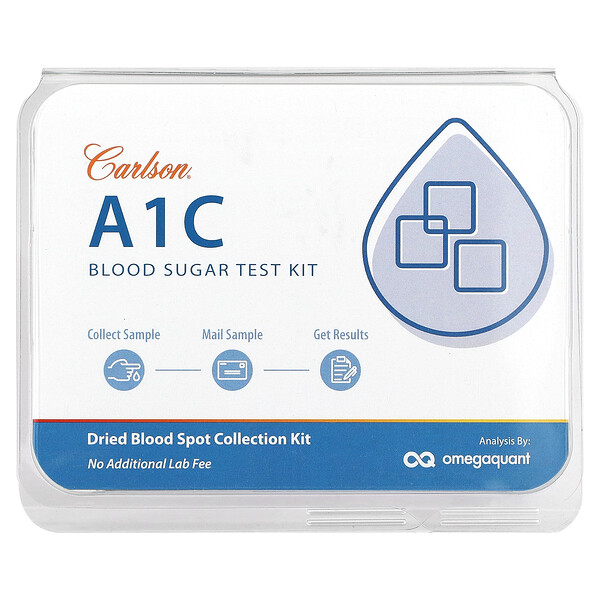 A1C, Набор для измерения уровня сахара в крови, 1 комплект Carlson