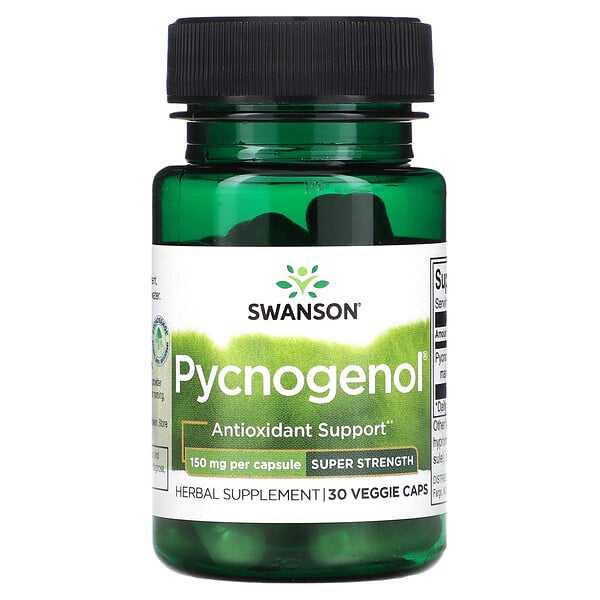 Pycnogenol, Супер Сила, 150 мг, 30 растительных капсул - Swanson Swanson