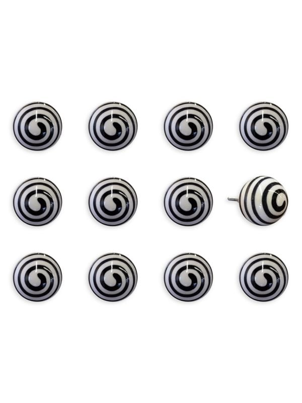 12-Piece Ceramic Cabinet & Door Knob Set KNOB IT