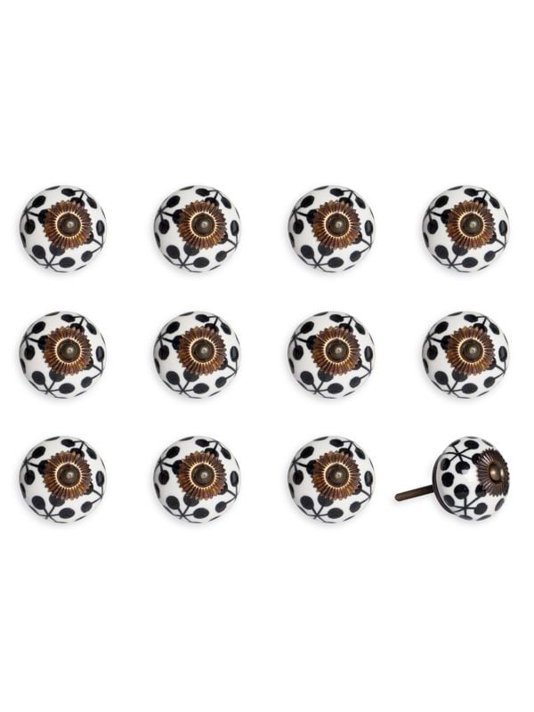 12-Piece Ceramic Cabinet & Door Knob Set KNOB IT