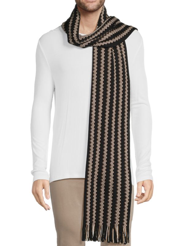 Зигзагообразный шарф из смесовой шерсти Missoni