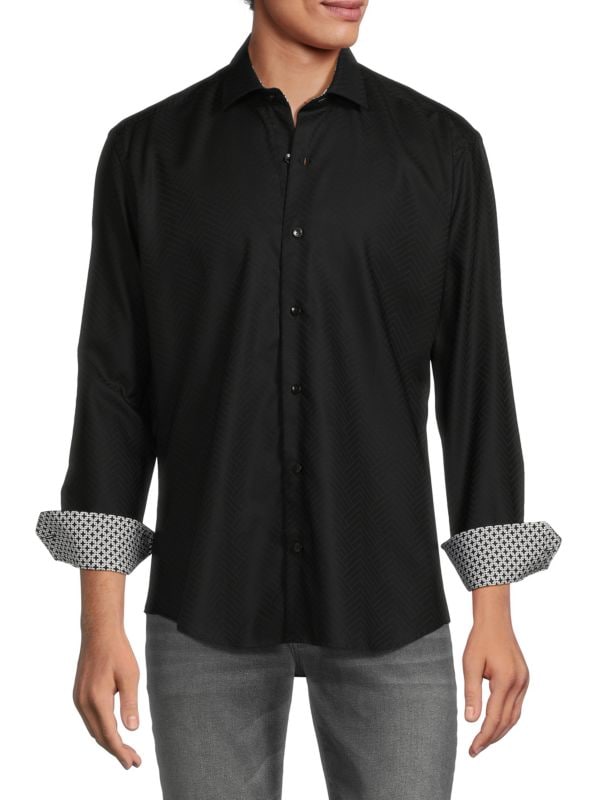 Текстурированная рубашка с длинным рукавом Bertigo