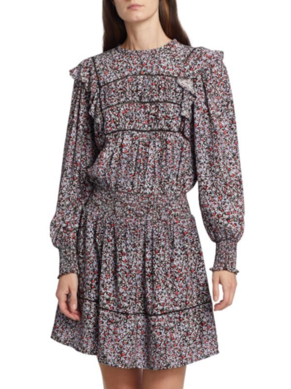 Мини-платье Faren с цветочным принтом и оборками Rails