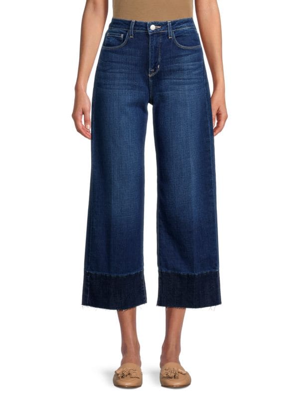 Широкие укороченные джинсы со средней посадкой Whitney L'AGENCE