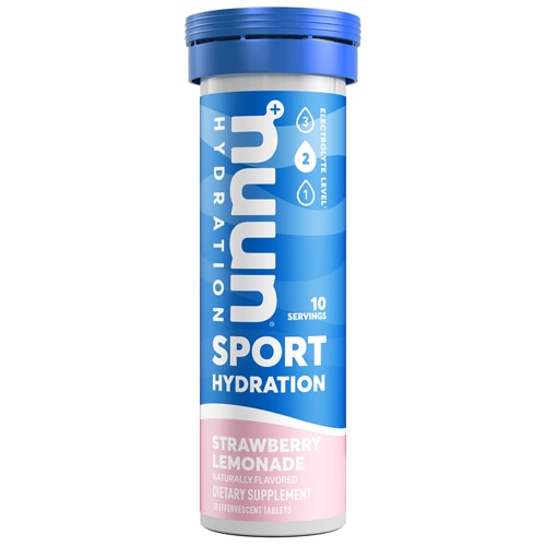 Sport Hydration, клубничный лимонад в одном тюбике, 10 таблеток NUUN