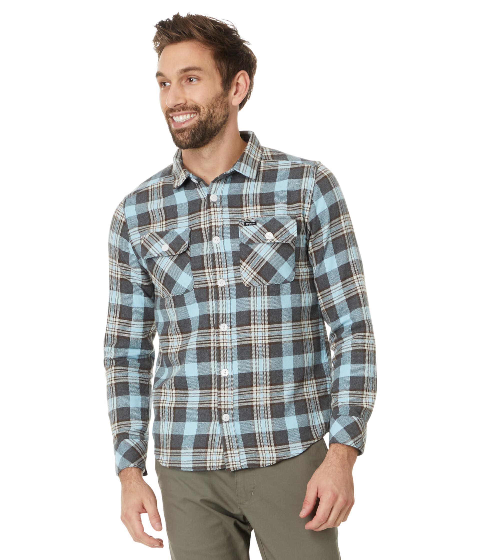 Мужская Повседневная рубашка RVCA That'll Work Long Sleeve Flannel RVCA