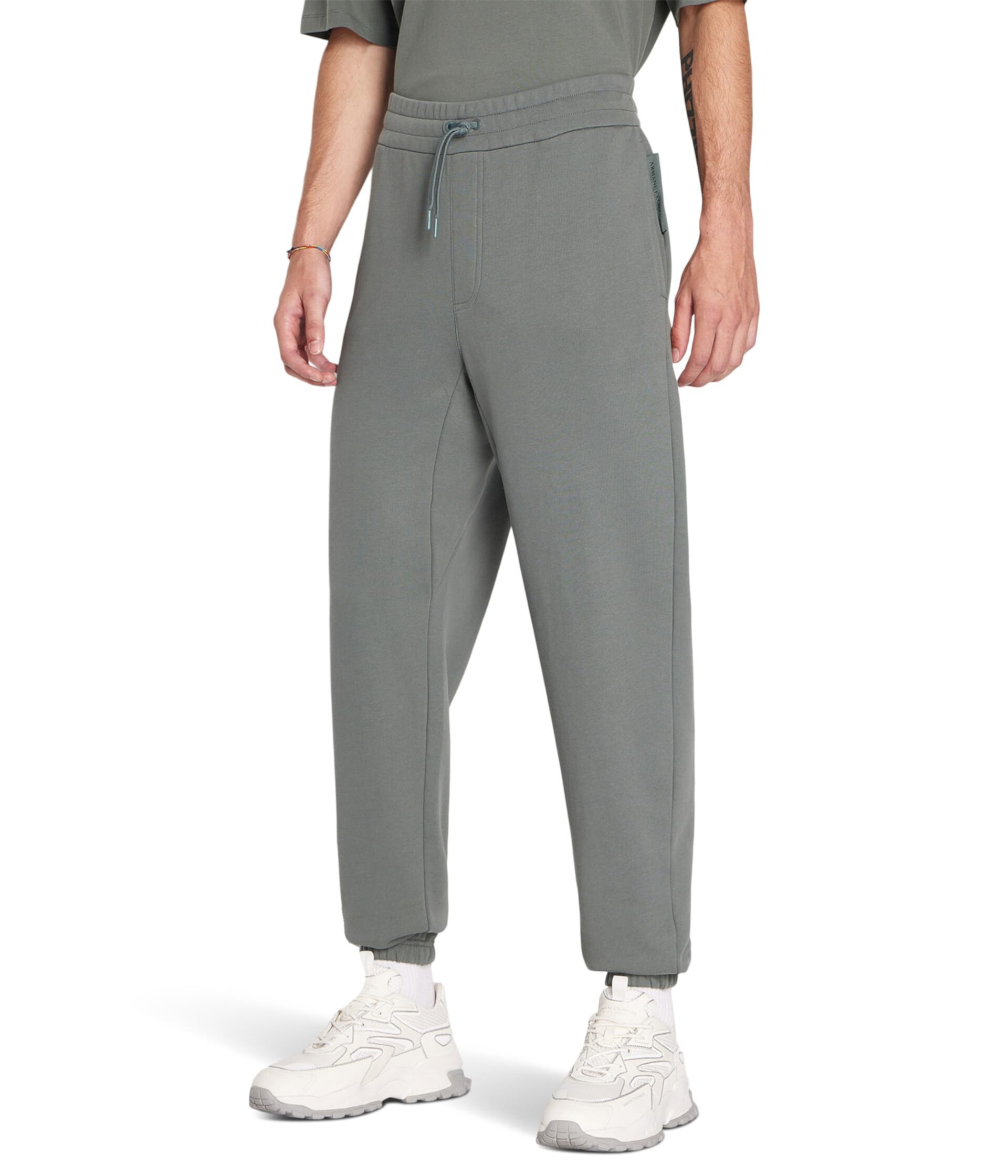 Ультрамодные Oversized Capsule Joggers AX Armani Exchange из 100% хлопка с регулируемыми манжетами Ax Armani Exchange