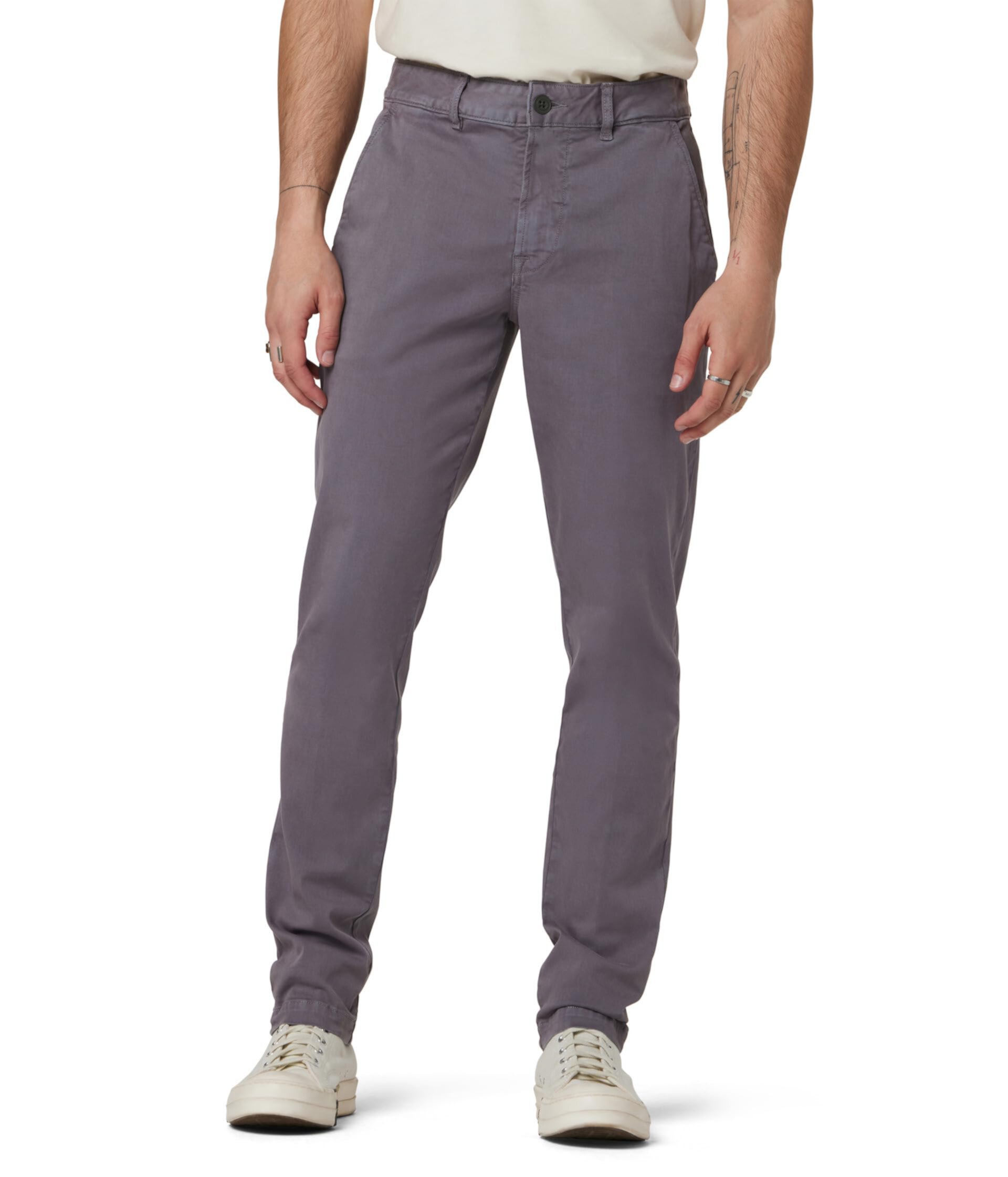 Классические узкие прямые брюки-чиносы из металла Hudson Jeans