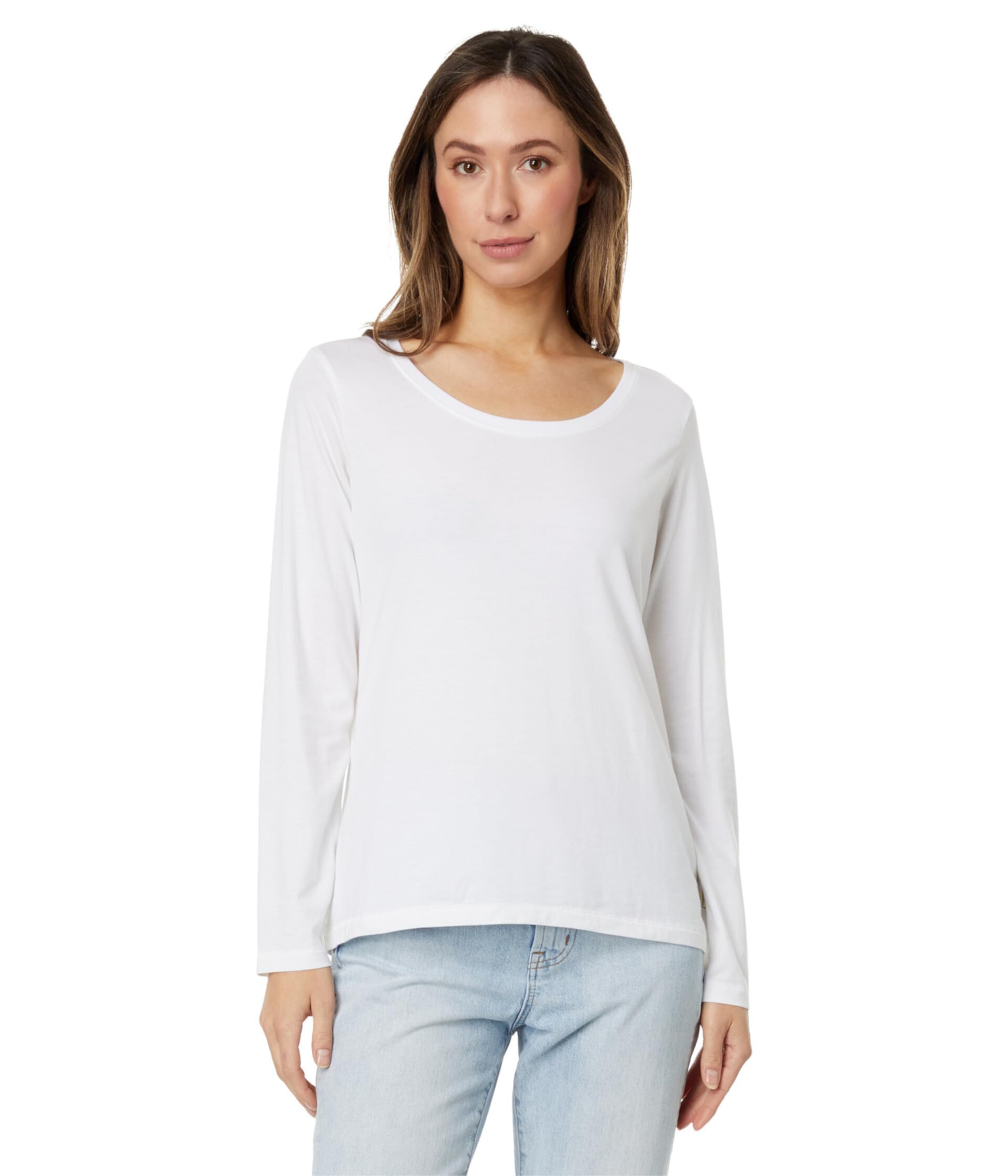 Женская Футболка L.L.Bean Petite Soft Stretch Supima Tee Scoop Neck Long Sleeve L.L.Bean