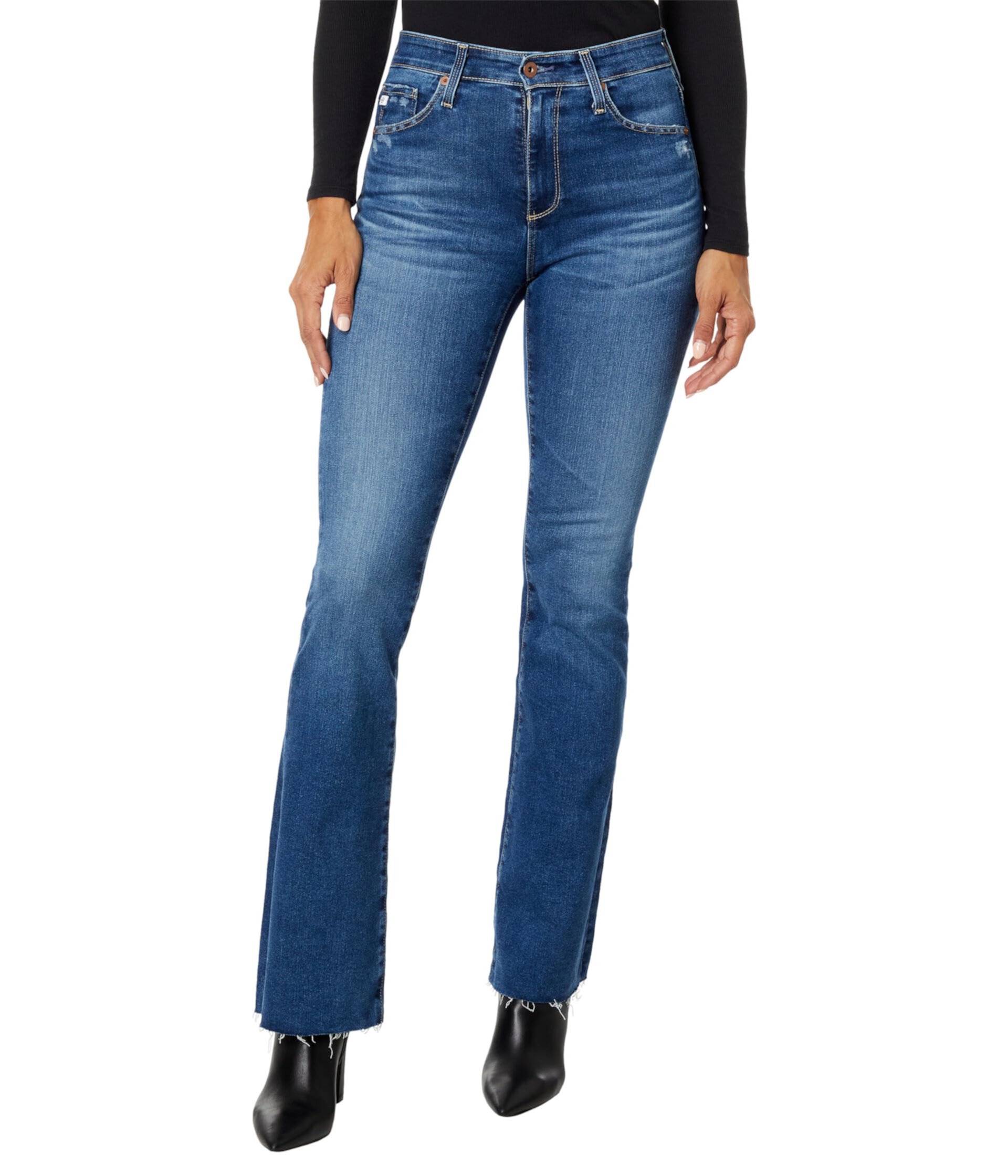 Женские Джинсы bootcut AG Jeans Farrah High-Waisted Brighton AG Jeans