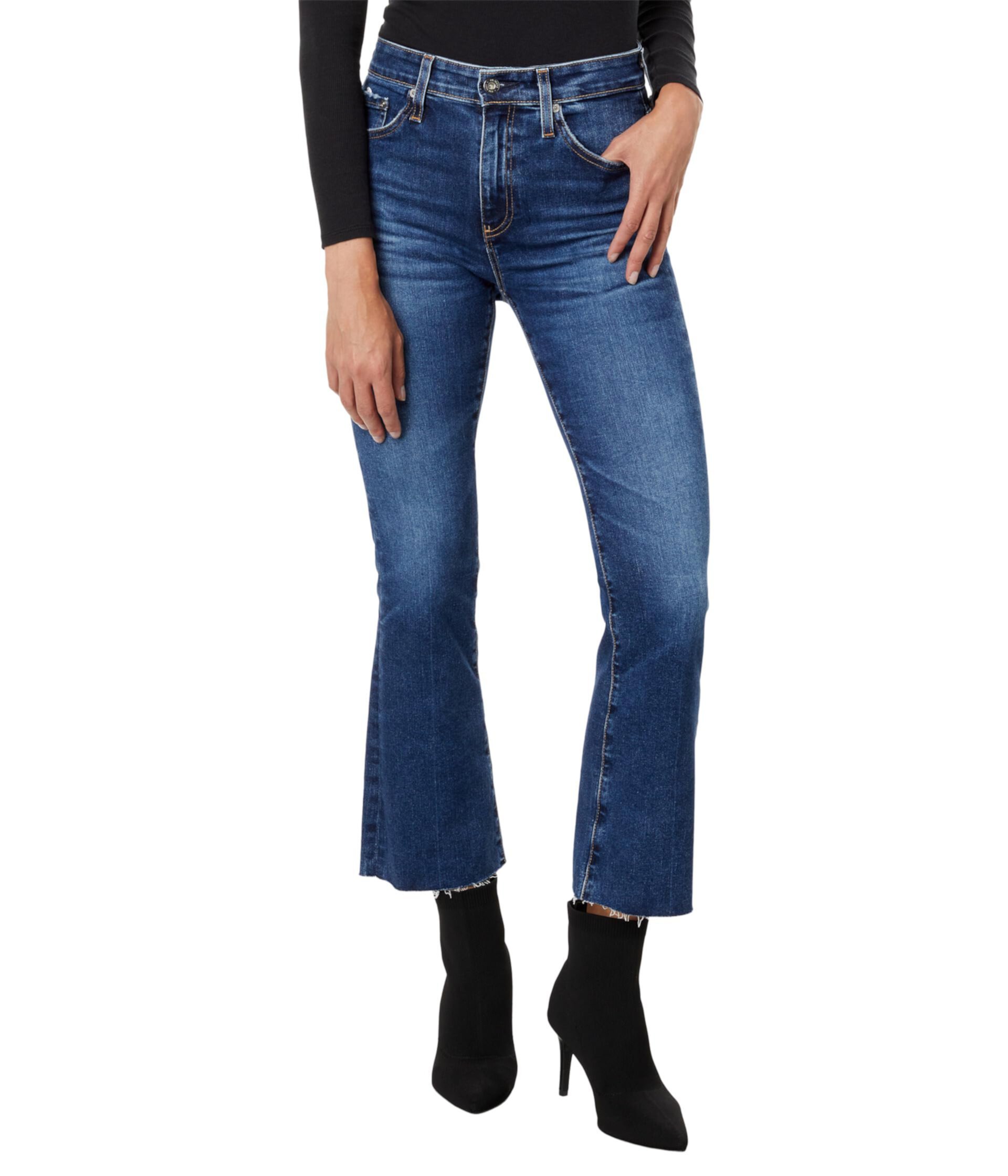 Farrah High-Waist Crop Bootcut Jeans in Vp 8 Years East Coast AG Jeans