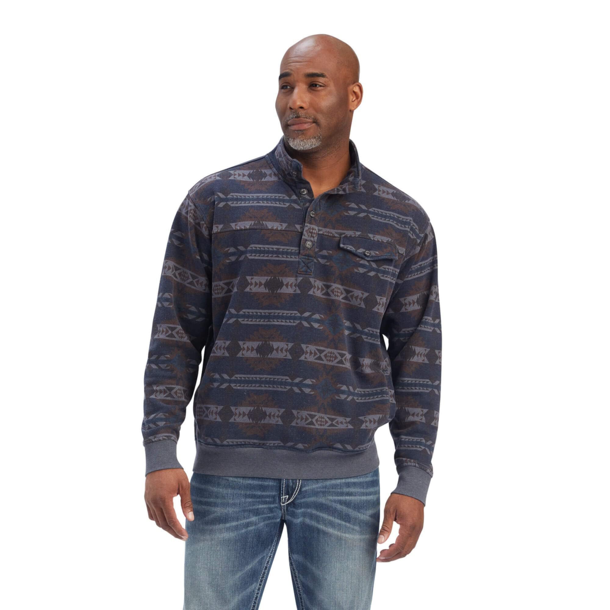 Printed Overdyed Washed Sweater Ariat