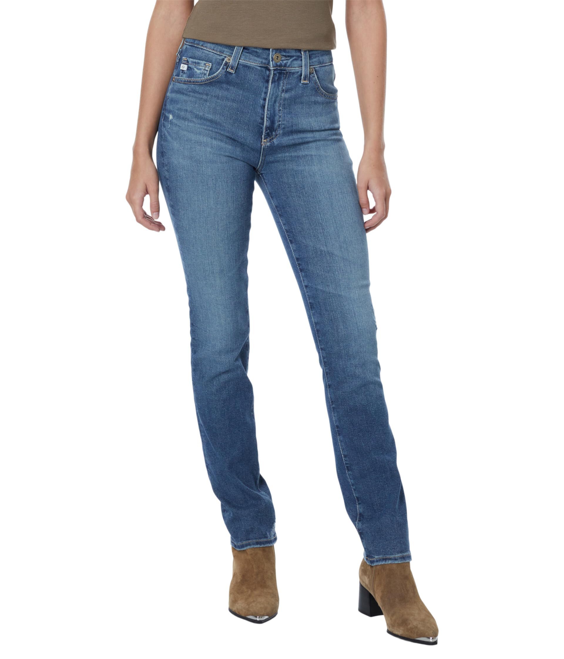 Узкие прямые джинсы с завышенной талией Mari в цвете Park Slope AG Jeans