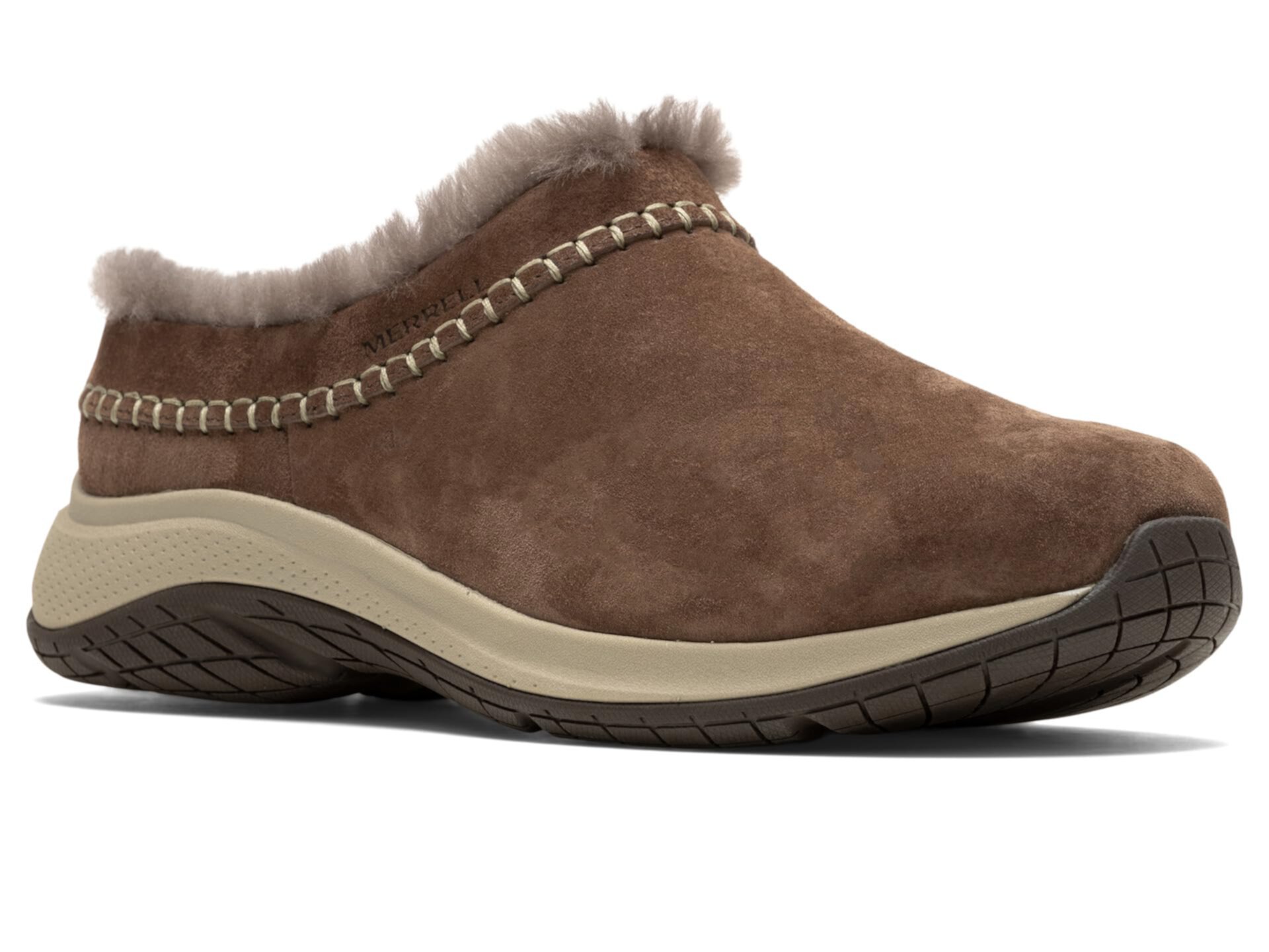 Мужские деревянные сабо Merrell Encore Ice 5 с премиальным замшевым верхом и меховой подкладкой Merrell