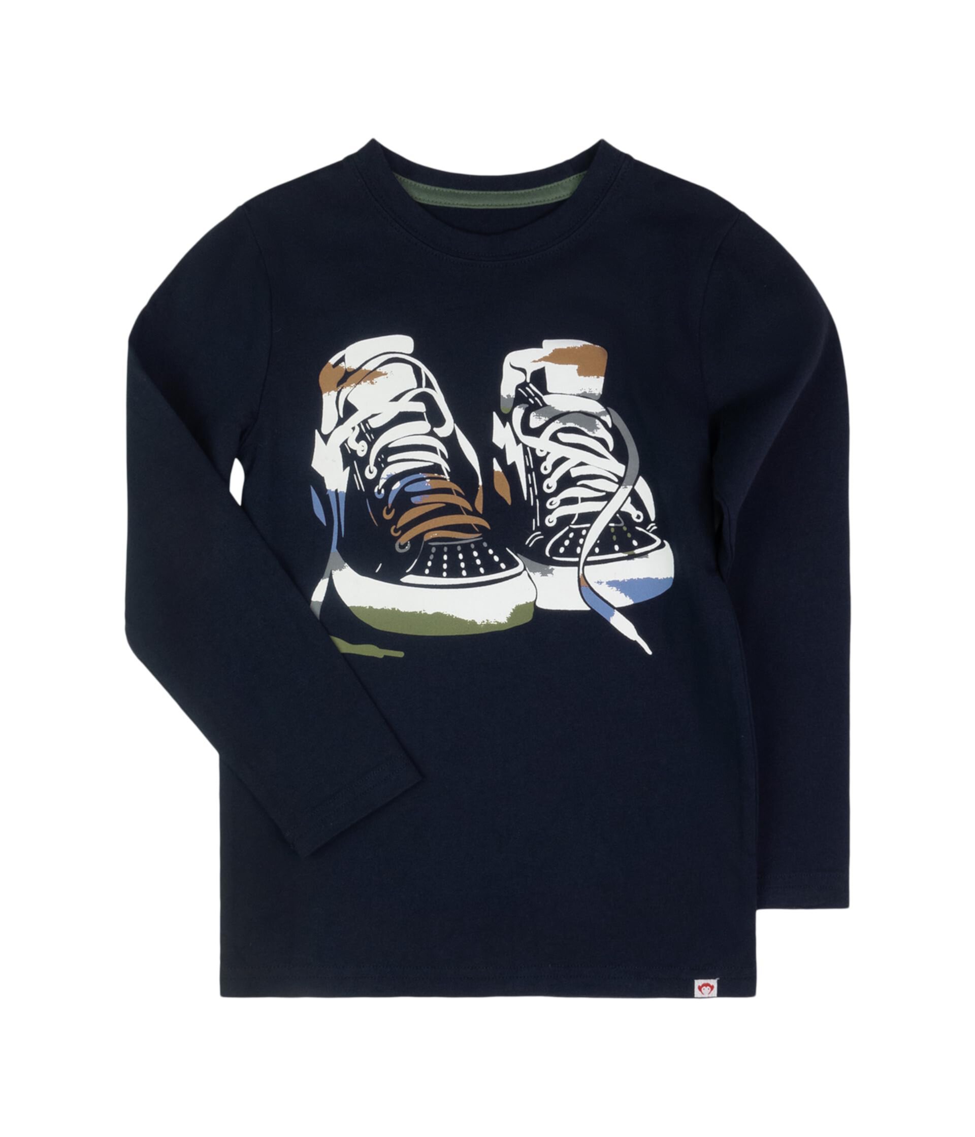 Sneaker Game Graphic Long Sleeve Tee (Toddler/Little Kids/Big Kids) Appaman