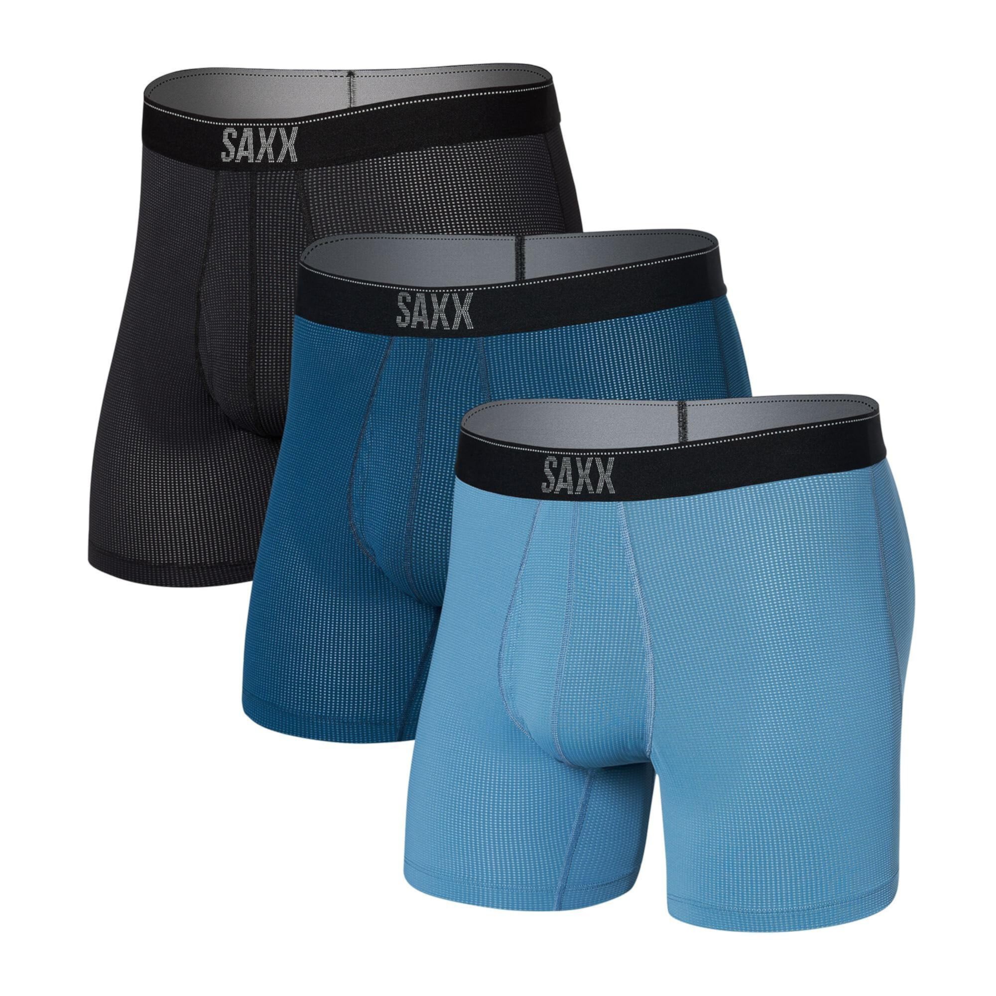 Мужские Трусы SAXX Quest Quick Dry Mesh Boxer Brief Fly 3-Pack SAXX