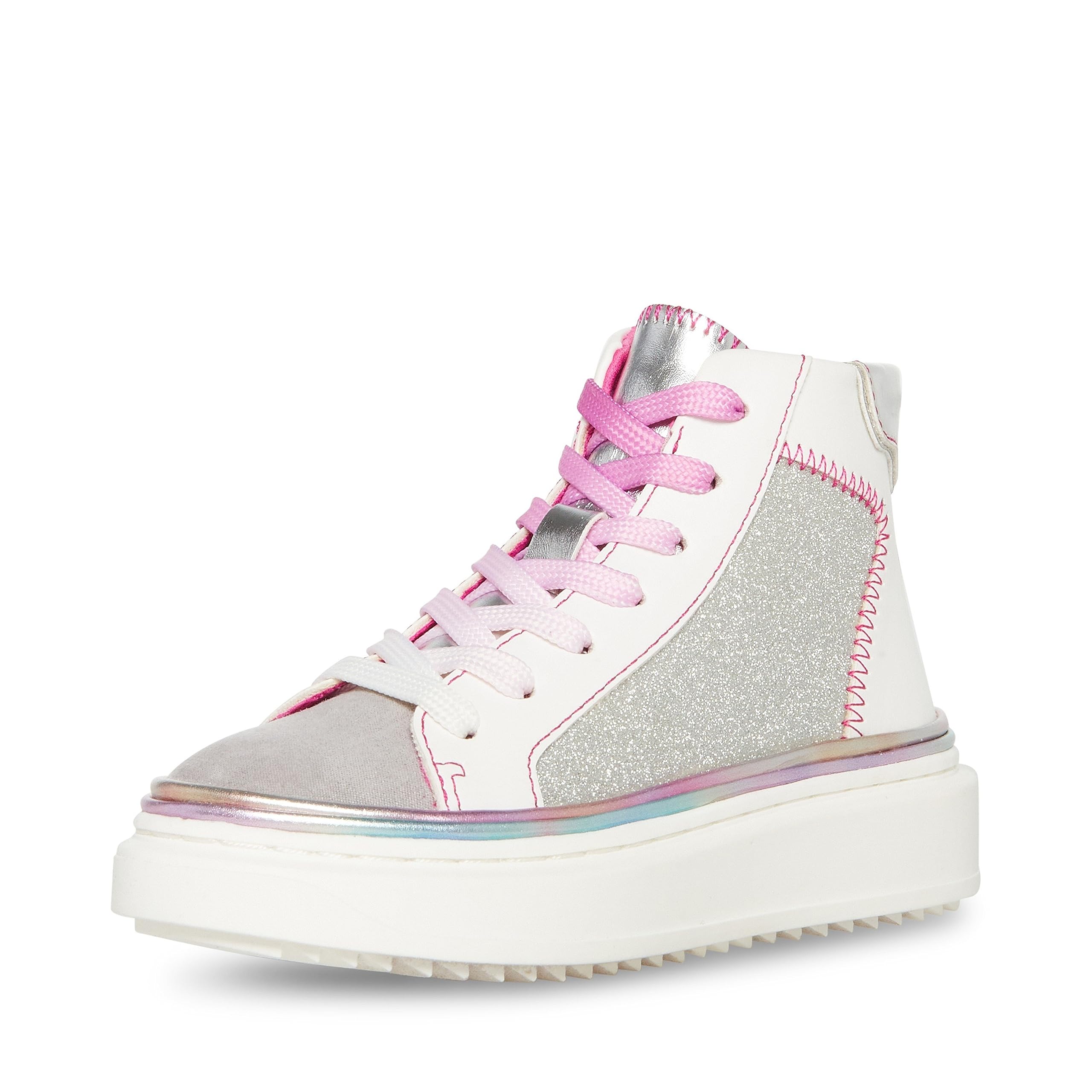 Кроссовки для малышей Steve Madden Kids Glossy с круглым носком и боковой молнией Steve Madden Kids