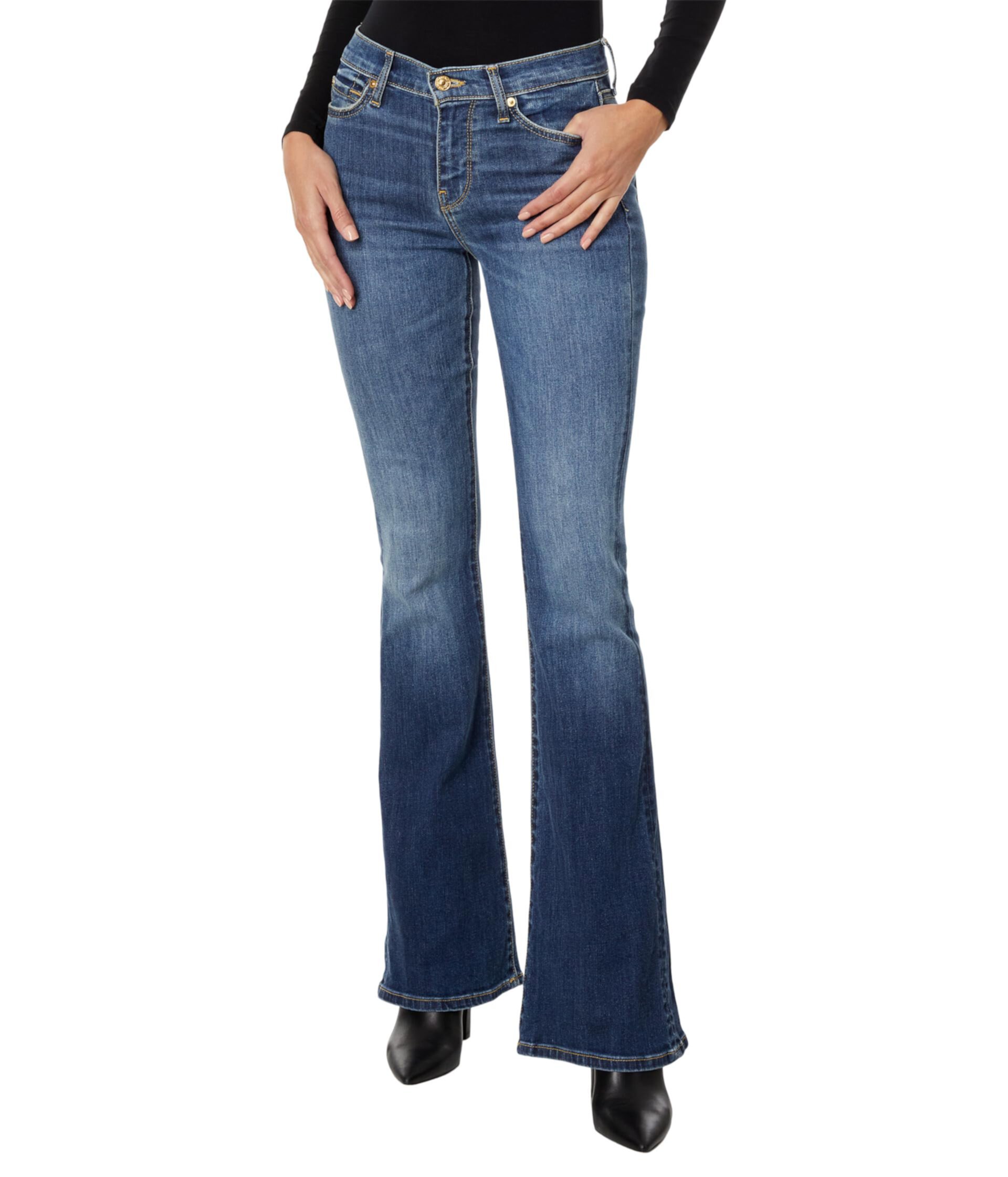 High-Waist Ali w/ Distressed Hem in Nolita Dark 7 For All Mankind