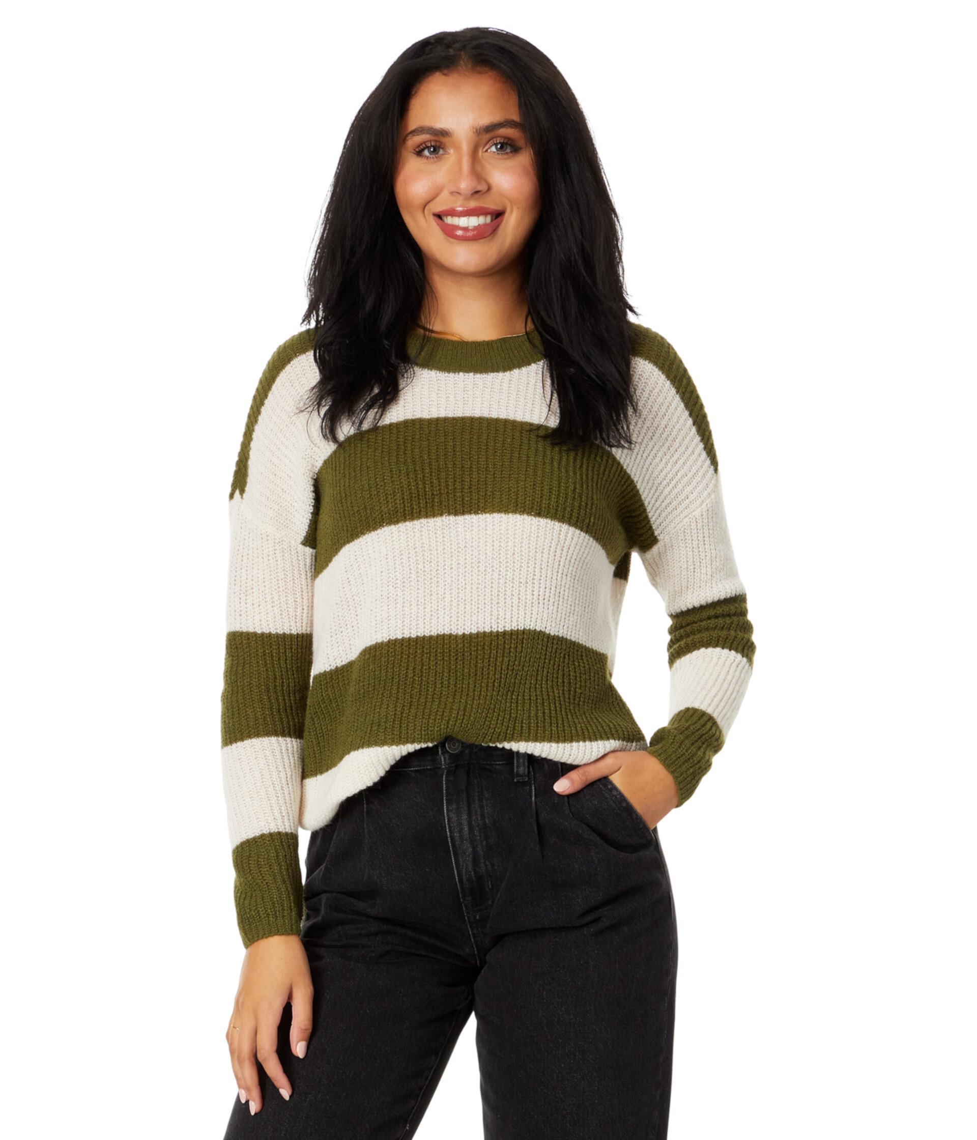 Ribbed Crewneck Sweater in Stripe Madewell