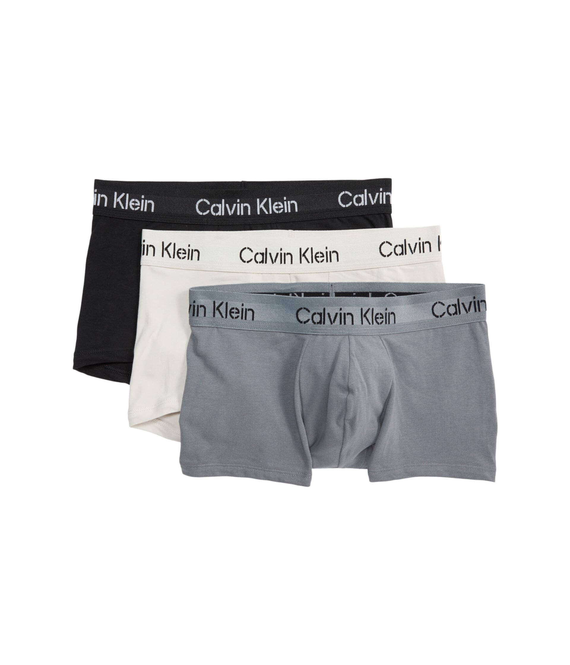 Мужские Трусы Calvin Klein из Хлопка с Низкой Посадкой, Упаковка из 3 Штук Calvin Klein