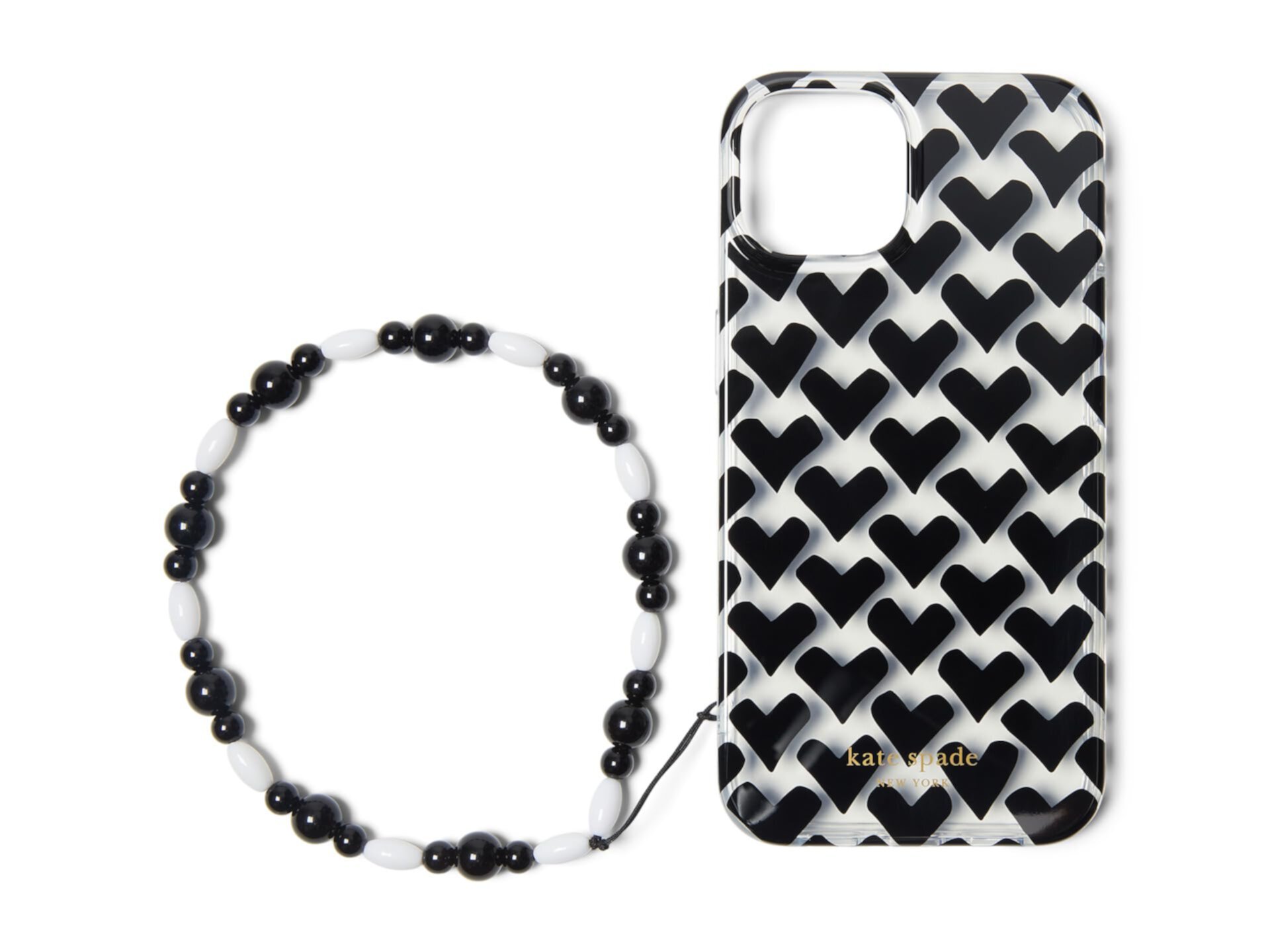 Modernist Hearts Printed TPU Phone Case 14 with Wristlet Kate Spade New York