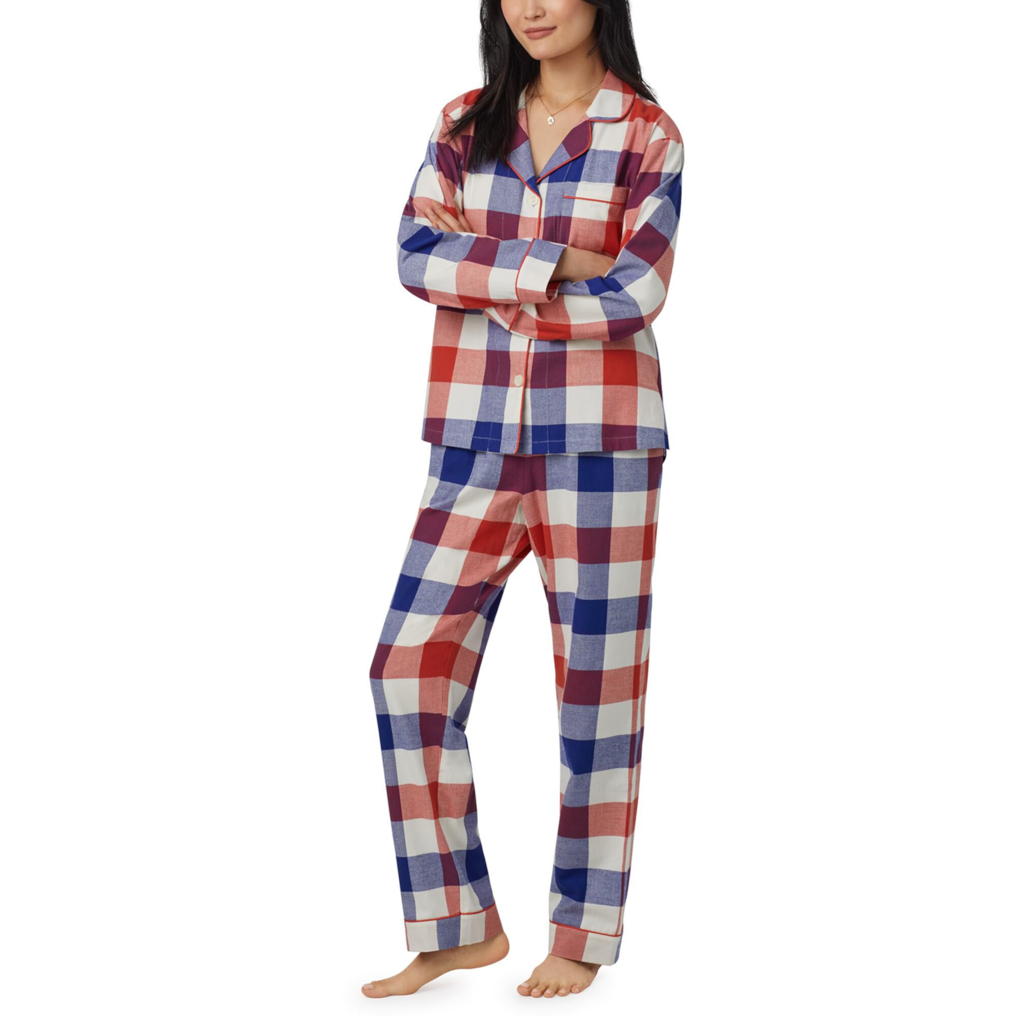 Классический фланелевой пижамный комплект с длинными рукавами BedHead