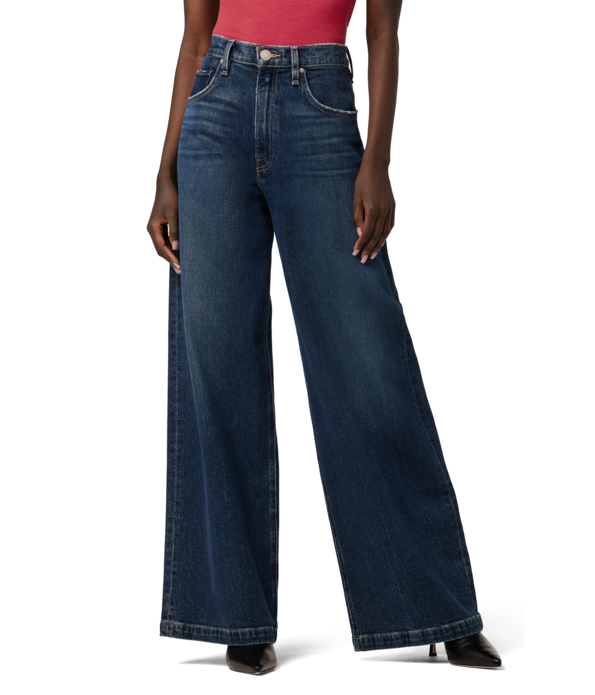 Джинсы Hudson Jeans James High-Rise с широкими брючинами в цвете Naval для женщин Hudson Jeans