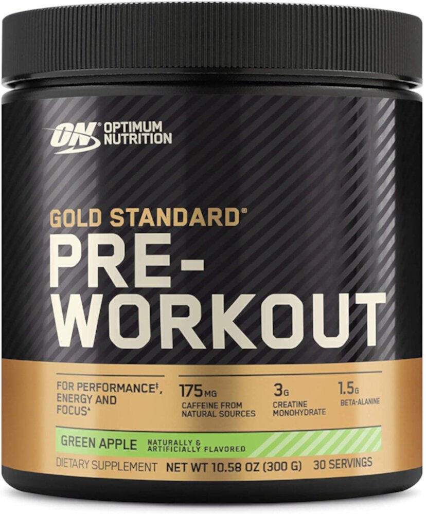 Gold Standard Pre-Workout For Performance and Energy Green Apple -- 30 Servings (Порции) Optimum Nutrition