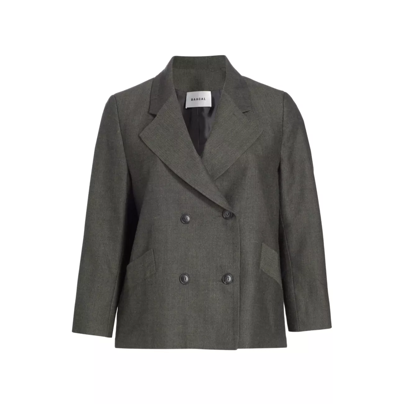 Davis Double-Breasted Wool Blazer Baacal, Plus Size