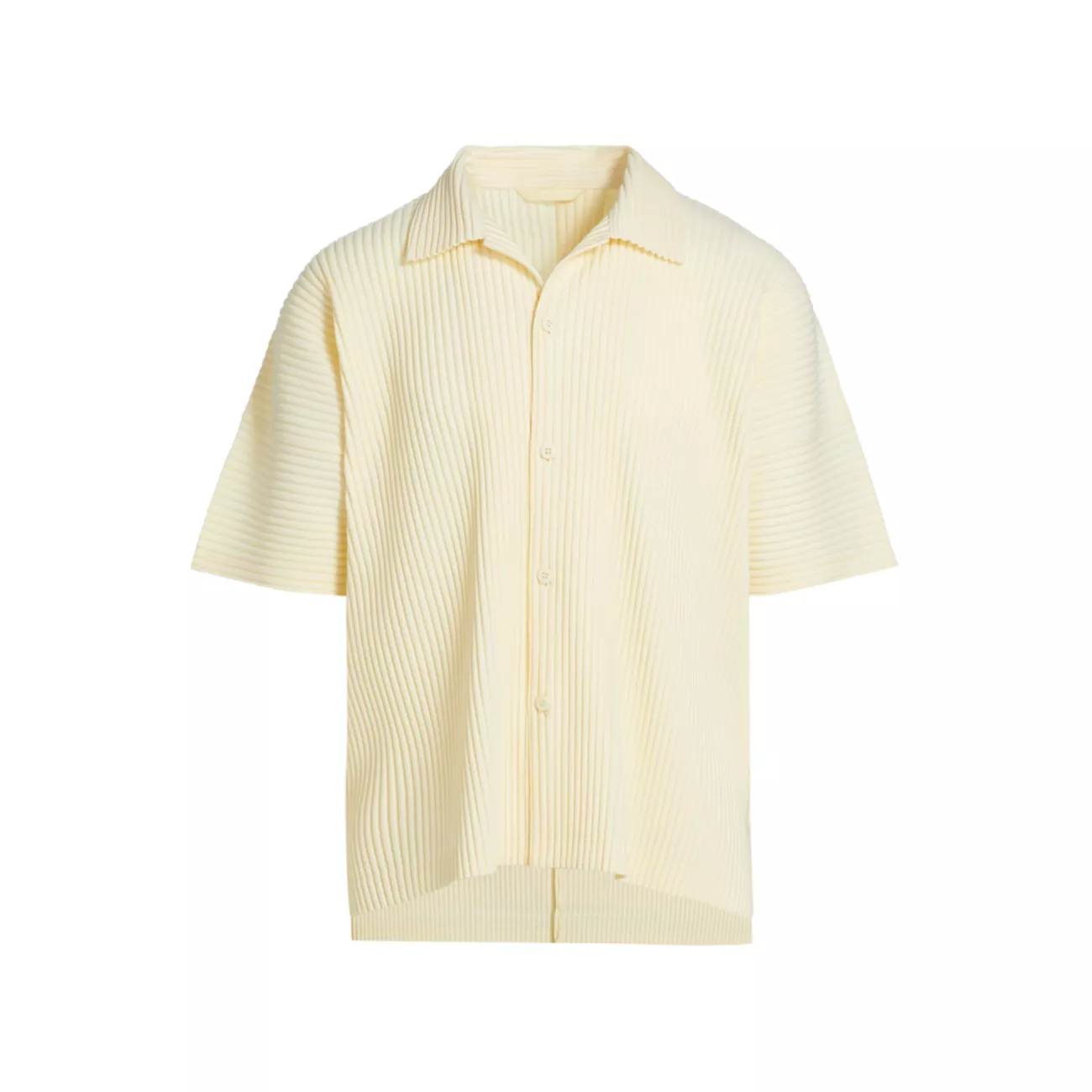 July Button-Front Pleated Shirt Homme Plissé Issey Miyake