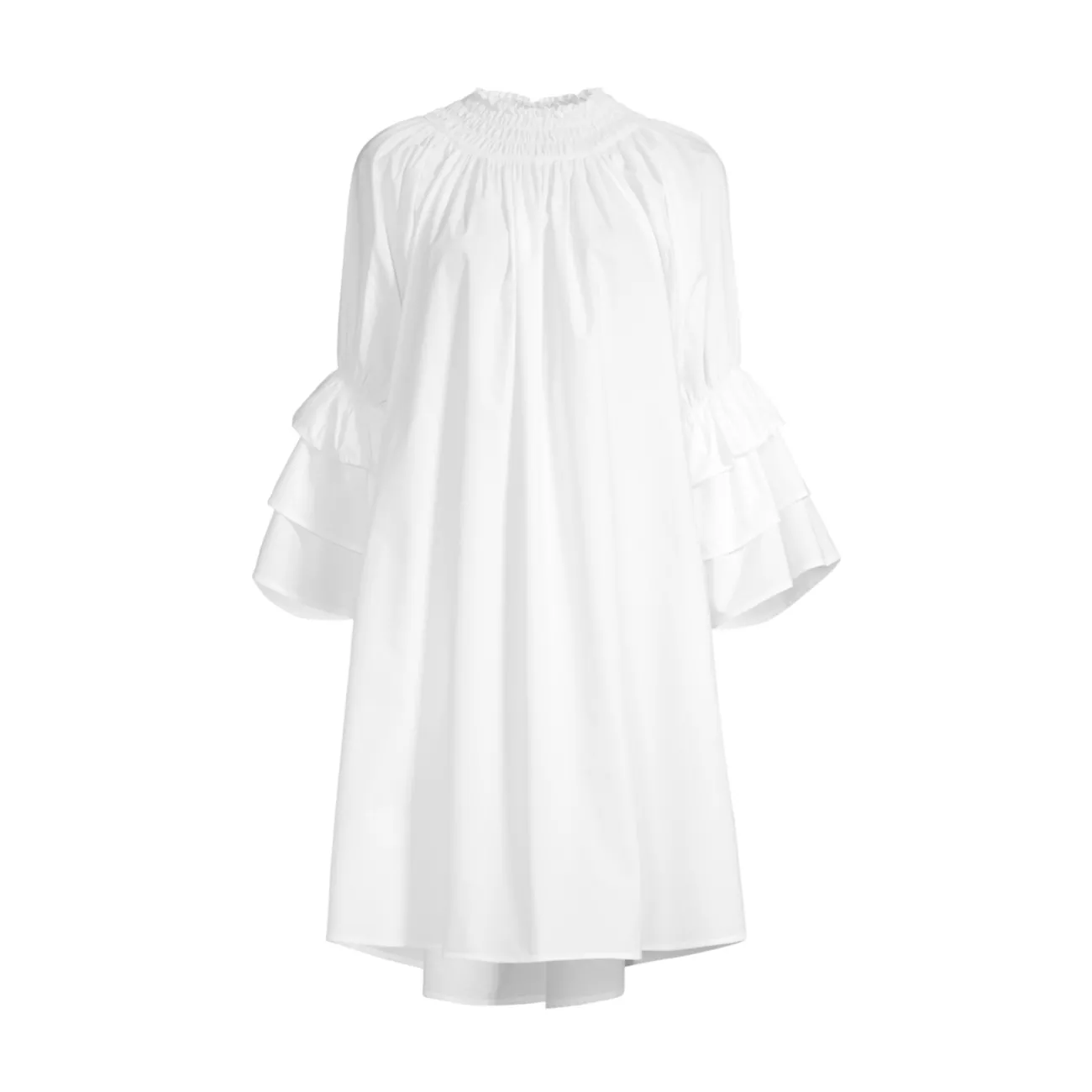 Daphne Bell-Sleeve Cotton Dress HARSHMAN