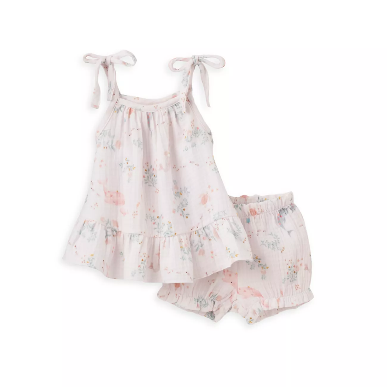 Двухсекционный муслиновый топ Sea Magic для маленьких девочек и amp; Комплект шорт Elegant Baby