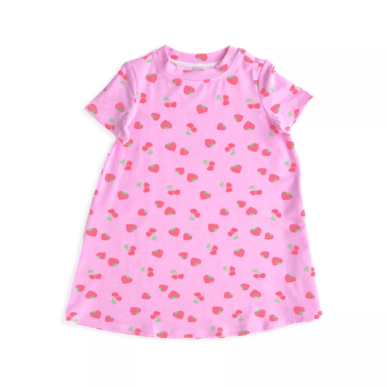Маленькая девочка и усилитель; Повседневное платье Cherry Berry с короткими рукавами для девочек Lovey&Grink