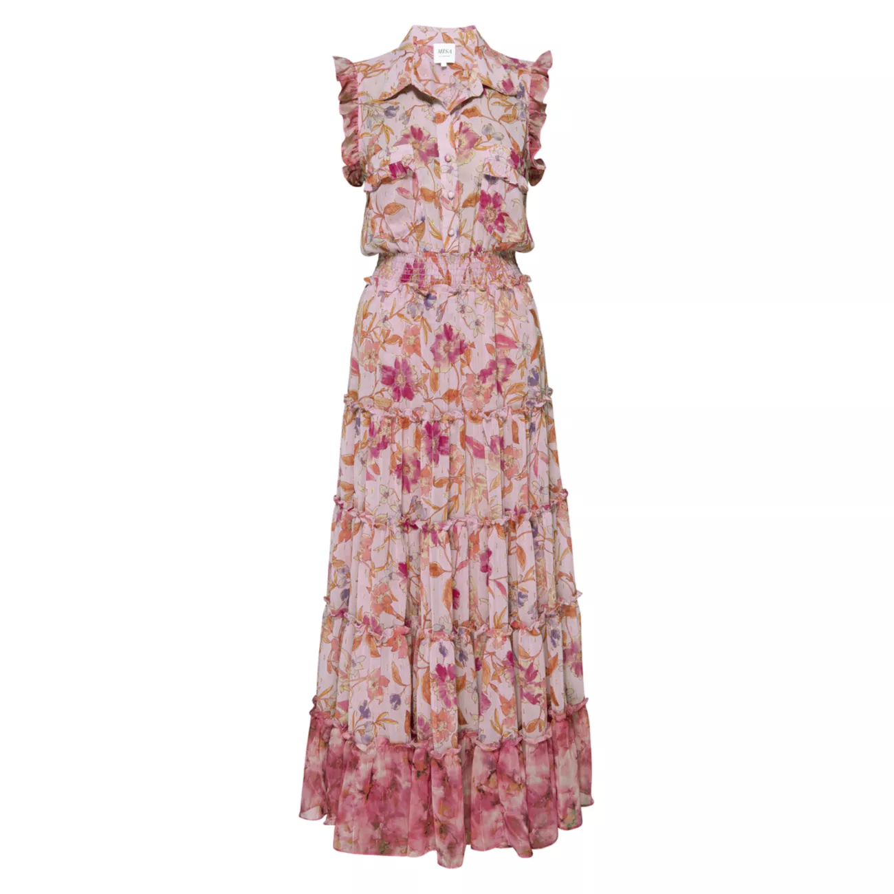 Многоярусное платье макси Trina с цветочным принтом MISA LOS ANGELES