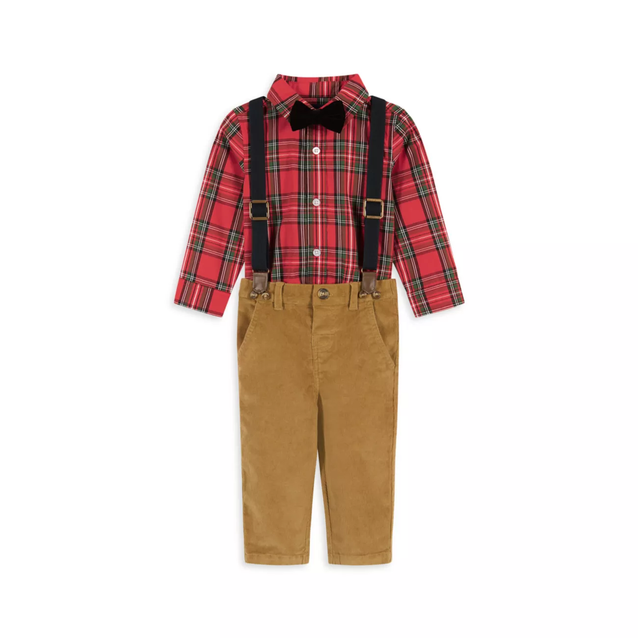 Baby Boy's, Little Boy's &amp; Рубашка в клетку из четырех предметов для мальчика и усилитель; Комплект брюк Andy & Evan