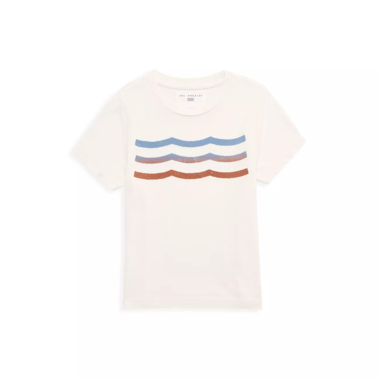 Маленький детский &amp; Детская футболка с круглым вырезом Sunset Waves Sol Angeles