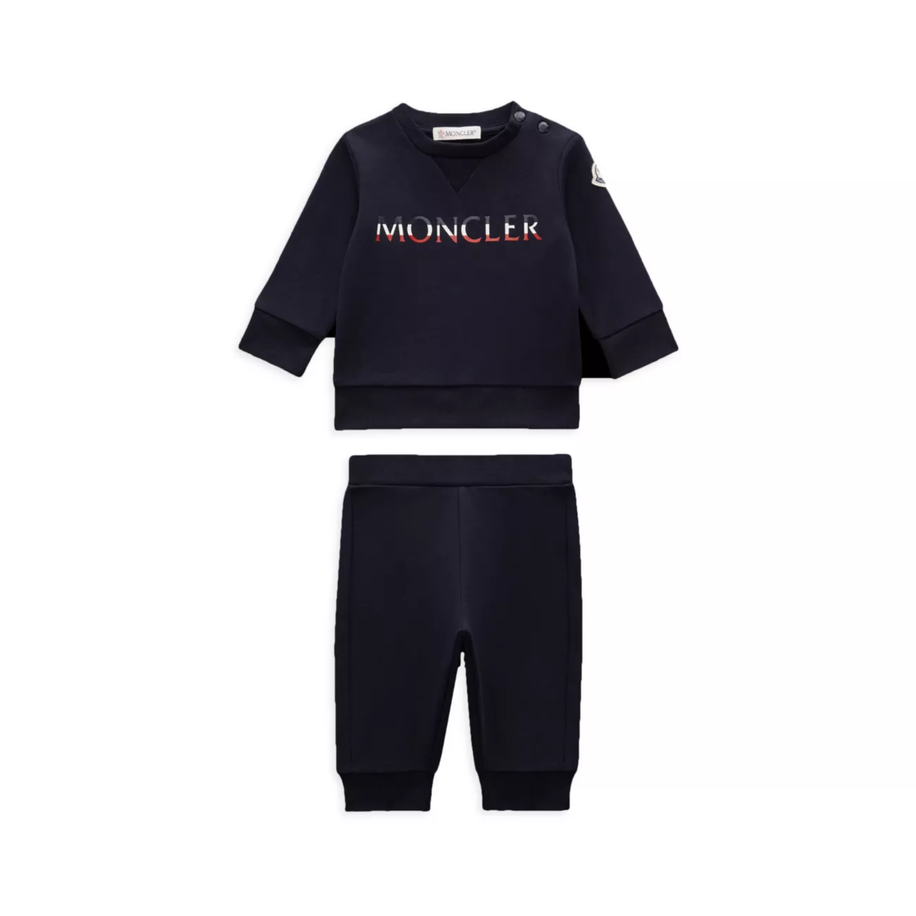 Baby Boy's &amp; Двухкомпонентный спортивный костюм с логотипом для маленького мальчика Moncler