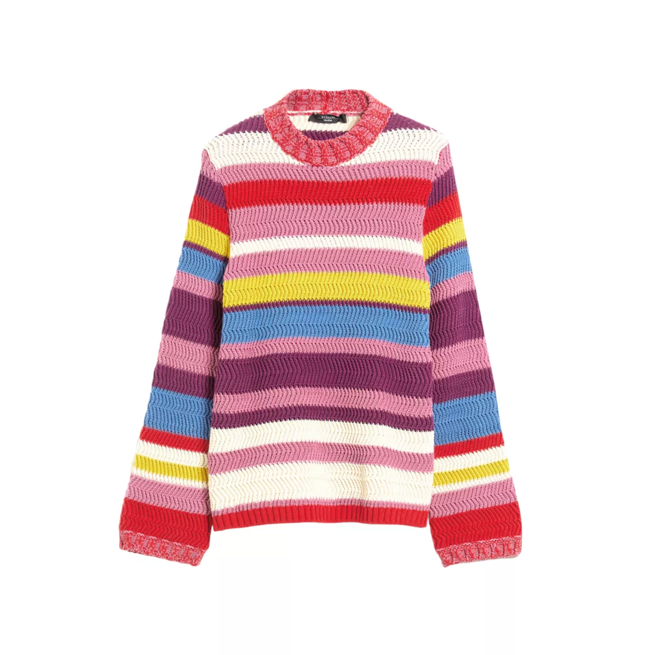 Полосатый свитер с воротником-стойкой Weekend Max Mara