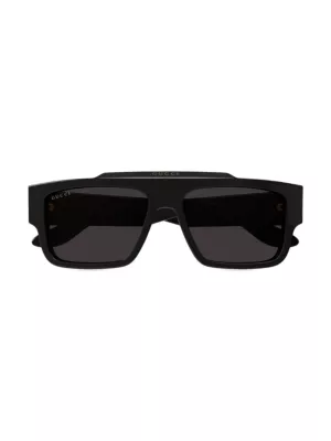 Faceted Specs Squared Recycled Acetate Sunglasses GUCCI