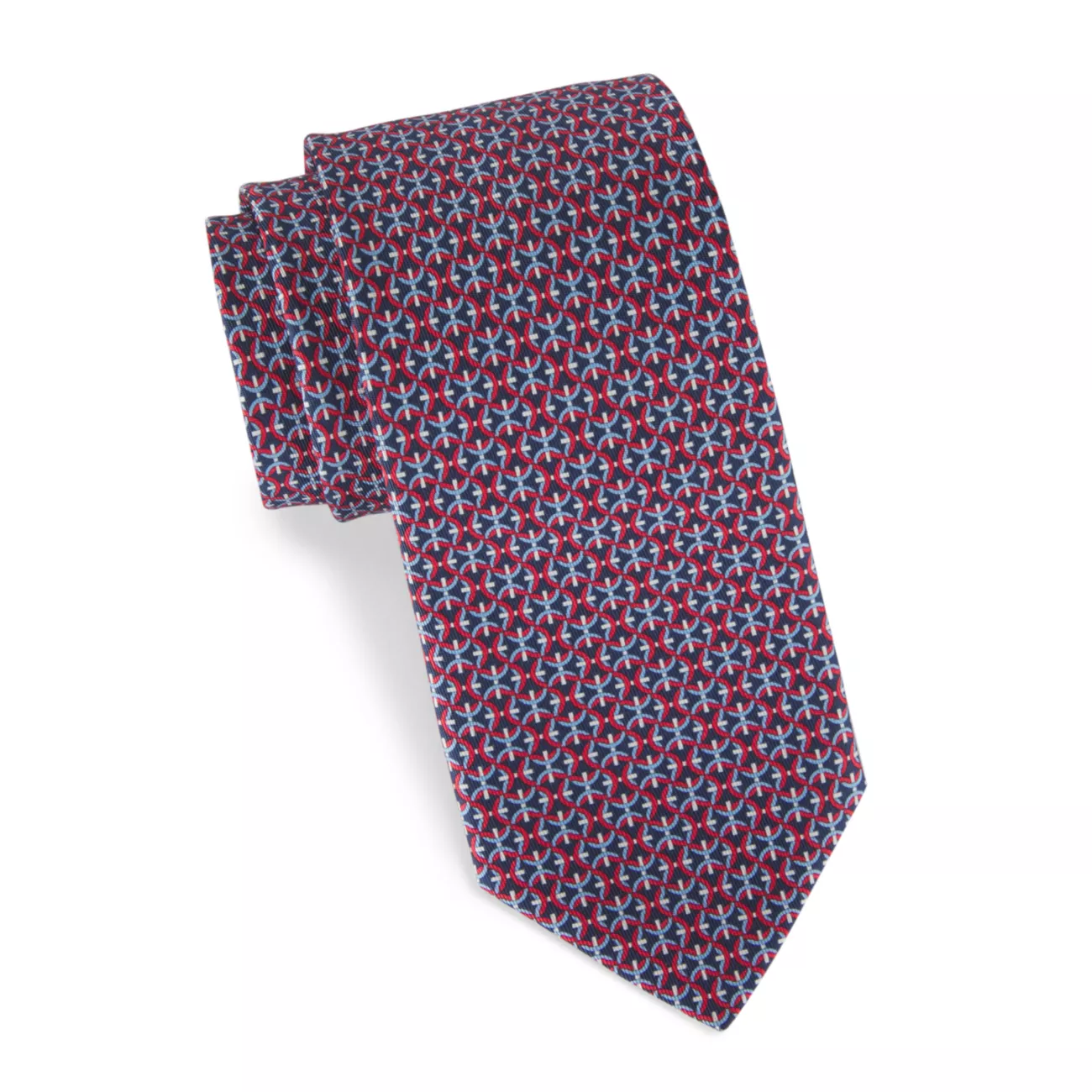 Шелковый галстук с завитками Ferragamo