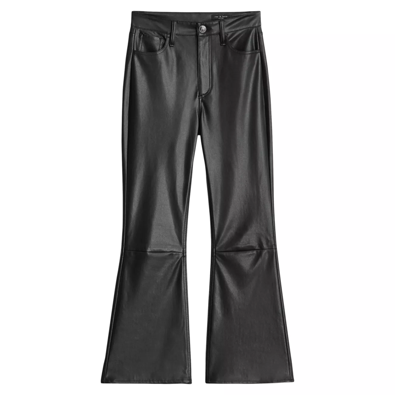 Casey Faux-Leather Cropped Flare Pants Rag & Bone