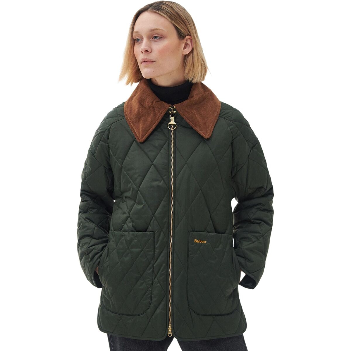 Утепленная куртка Woodhall Quilt от Barbour с карманами для рук Barbour