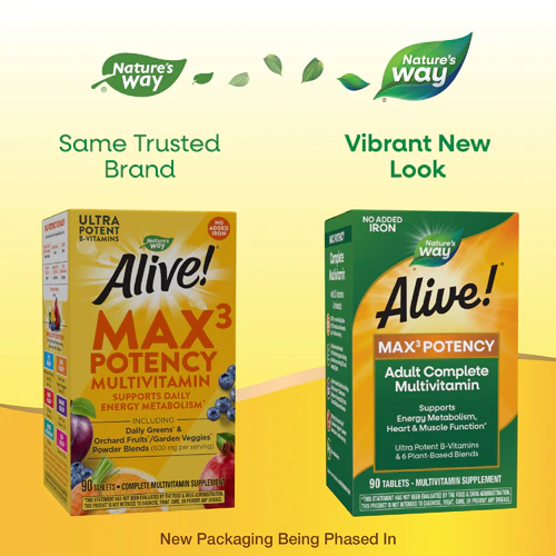 Поливитаминный комплекс Alive! Max3 для взрослых без железа, 90 таблеток Nature's Way