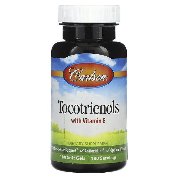 Токотриенолы с витамином Е, 180 мягких таблеток Carlson