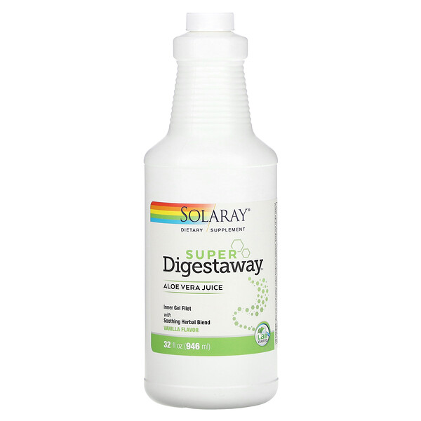Супер Digestaway, Алоэ Вера, ваниль - 946 мл - Solaray Solaray