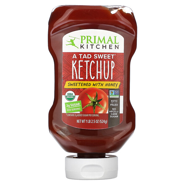 A Tad Sweet Ketchup, Sweetened with Honey, 2.5 oz (524 g) Primal Kitchen