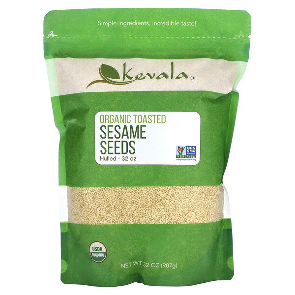 Organic Toasted Sesame Seeds (Hulled), 32 oz (907 g) Kevala