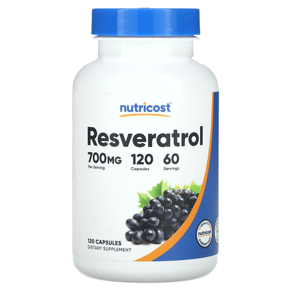 Ресвератрол, 700 мг, 120 капсул (350 мг в капсуле) Nutricost